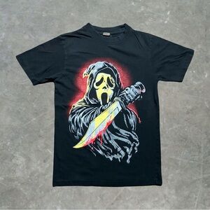 ☀️ Scream Ghost Face Graphic Tee Mens Size Small Black